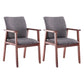 Scandinavian Rubberwood Solid Back Arm Chair Wood Dining Chair for Home Dark Gray 2 Piece Set Walnut Clearhalo ' kitchen&dining_furn' 'Dining Chairs' 'Dining Tables & Seating' 'dining_chair' 'furn' 'furn_dining_chair' 'Furniture' 'furniture_dining_chair' 'Kitchen & Dining Furniture' 'kitchen' 3621639