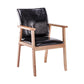 Scandinavian Rubberwood Solid Back Arm Chair Wood Dining Chair for Home Gloss Black 1 Piece Natural Wood Clearhalo ' kitchen&dining_furn' 'Dining Chairs' 'Dining Tables & Seating' 'dining_chair' 'furn' 'furn_dining_chair' 'Furniture' 'furniture_dining_chair' 'Kitchen & Dining Furniture' 'kitchen' 3621656