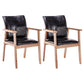 Scandinavian Rubberwood Solid Back Arm Chair Wood Dining Chair for Home Gloss Black 2 Piece Set Natural Wood Clearhalo ' kitchen&dining_furn' 'Dining Chairs' 'Dining Tables & Seating' 'dining_chair' 'furn' 'furn_dining_chair' 'Furniture' 'furniture_dining_chair' 'Kitchen & Dining Furniture' 'kitchen' 3621657