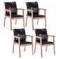 Scandinavian Rubberwood Solid Back Arm Chair Wood Dining Chair for Home Gloss Black 4 Piece Set Natural Wood Clearhalo ' kitchen&dining_furn' 'Dining Chairs' 'Dining Tables & Seating' 'dining_chair' 'furn' 'furn_dining_chair' 'Furniture' 'furniture_dining_chair' 'Kitchen & Dining Furniture' 'kitchen' 3621659
