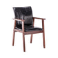Scandinavian Rubberwood Solid Back Arm Chair Wood Dining Chair for Home Gloss Black 1 Piece Walnut Clearhalo ' kitchen&dining_furn' 'Dining Chairs' 'Dining Tables & Seating' 'dining_chair' 'furn' 'furn_dining_chair' 'Furniture' 'furniture_dining_chair' 'Kitchen & Dining Furniture' 'kitchen' 3621661
