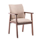 Scandinavian Rubberwood Solid Back Arm Chair Wood Dining Chair for Home Khaki 1 Piece Walnut Clearhalo ' kitchen&dining_furn' 'Dining Chairs' 'Dining Tables & Seating' 'dining_chair' 'furn' 'furn_dining_chair' 'Furniture' 'furniture_dining_chair' 'Kitchen & Dining Furniture' 'kitchen' 3621668