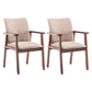 Scandinavian Rubberwood Solid Back Arm Chair Wood Dining Chair for Home Khaki 2 Piece Set Walnut Clearhalo ' kitchen&dining_furn' 'Dining Chairs' 'Dining Tables & Seating' 'dining_chair' 'furn' 'furn_dining_chair' 'Furniture' 'furniture_dining_chair' 'Kitchen & Dining Furniture' 'kitchen' 3621669