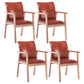 Scandinavian Rubberwood Solid Back Arm Chair Wood Dining Chair for Home Red Brown 4 Piece Set Natural Wood Clearhalo ' kitchen&dining_furn' 'Dining Chairs' 'Dining Tables & Seating' 'dining_chair' 'furn' 'furn_dining_chair' 'Furniture' 'furniture_dining_chair' 'Kitchen & Dining Furniture' 'kitchen' 3621673