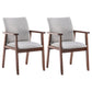 Scandinavian Rubberwood Solid Back Arm Chair Wood Dining Chair for Home Smoke Gray 2 Piece Set Walnut Clearhalo ' kitchen&dining_furn' 'Dining Chairs' 'Dining Tables & Seating' 'dining_chair' 'furn' 'furn_dining_chair' 'Furniture' 'furniture_dining_chair' 'Kitchen & Dining Furniture' 'kitchen' 3621681