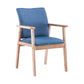 Scandinavian Rubberwood Solid Back Arm Chair Wood Dining Chair for Home Ocean Blue 1 Piece Natural Wood Clearhalo ' kitchen&dining_furn' 'Dining Chairs' 'Dining Tables & Seating' 'dining_chair' 'furn' 'furn_dining_chair' 'Furniture' 'furniture_dining_chair' 'Kitchen & Dining Furniture' 'kitchen' 3621689