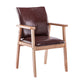 Scandinavian Rubberwood Solid Back Arm Chair Wood Dining Chair for Home Dark Brown 1 Piece Natural Wood Clearhalo ' kitchen&dining_furn' 'Dining Chairs' 'Dining Tables & Seating' 'dining_chair' 'furn' 'furn_dining_chair' 'Furniture' 'furniture_dining_chair' 'Kitchen & Dining Furniture' 'kitchen' 3621695