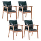 Scandinavian Rubberwood Solid Back Arm Chair Wood Dining Chair for Home Blackish Green 4 Piece Set Natural Wood Clearhalo ' kitchen&dining_furn' 'Dining Chairs' 'Dining Tables & Seating' 'dining_chair' 'furn' 'furn_dining_chair' 'Furniture' 'furniture_dining_chair' 'Kitchen & Dining Furniture' 'kitchen' 3621703