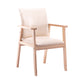 Scandinavian Rubberwood Solid Back Arm Chair Wood Dining Chair for Home Off-White 1 Piece Natural Wood Clearhalo ' kitchen&dining_furn' 'Dining Chairs' 'Dining Tables & Seating' 'dining_chair' 'furn' 'furn_dining_chair' 'Furniture' 'furniture_dining_chair' 'Kitchen & Dining Furniture' 'kitchen' 3621707