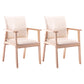 Scandinavian Rubberwood Solid Back Arm Chair Wood Dining Chair for Home Off-White 2 Piece Set Natural Wood Clearhalo ' kitchen&dining_furn' 'Dining Chairs' 'Dining Tables & Seating' 'dining_chair' 'furn' 'furn_dining_chair' 'Furniture' 'furniture_dining_chair' 'Kitchen & Dining Furniture' 'kitchen' 3621708