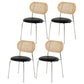 Contemporary Kitchen Metal Dining Side Chair Opening Back Dining Side Chair Black 4 Piece Set Clearhalo ' kitchen&dining_furn' 'Dining Chairs' 'Dining Tables & Seating' 'dining_chair' 'furn' 'furn_dining_chair' 'Furniture' 'furniture_dining_chair' 'Kitchen & Dining Furniture' 'kitchen' 3621716