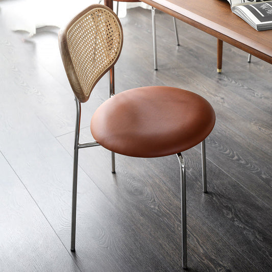 Contemporary Kitchen Metal Dining Side Chair Opening Back Dining Side Chair Clearhalo ' kitchen&dining_furn' 'Dining Chairs' 'Dining Tables & Seating' 'dining_chair' 'furn' 'furn_dining_chair' 'Furniture' 'furniture_dining_chair' 'Kitchen & Dining Furniture' 'kitchen' 3621734