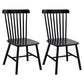 Traditional Wood Windsor Back Side Chair 19'' Wide Indoor Dining Chair Matte Black 2 Piece Set Clearhalo ' kitchen&dining_furn' 'Dining Chairs' 'Dining Tables & Seating' 'dining_chair' 'furn' 'furn_dining_chair' 'Furniture' 'furniture_dining_chair' 'Kitchen & Dining Furniture' 'kitchen' 3621737