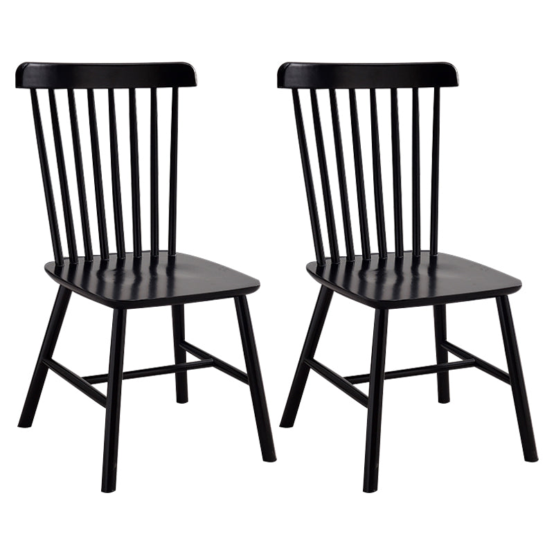 Traditional Wood Windsor Back Side Chair 19'' Wide Indoor Dining Chair Matte Black 2 Piece Set Clearhalo ' kitchen&dining_furn' 'Dining Chairs' 'Dining Tables & Seating' 'dining_chair' 'furn' 'furn_dining_chair' 'Furniture' 'furniture_dining_chair' 'Kitchen & Dining Furniture' 'kitchen' 3621737