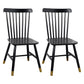Traditional Wood Windsor Back Side Chair 19'' Wide Indoor Dining Chair Black 2 Piece Set Clearhalo ' kitchen&dining_furn' 'Dining Chairs' 'Dining Tables & Seating' 'dining_chair' 'furn' 'furn_dining_chair' 'Furniture' 'furniture_dining_chair' 'Kitchen & Dining Furniture' 'kitchen' 3621743