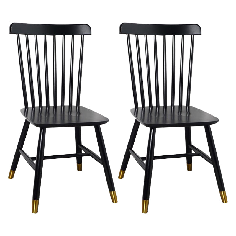 Traditional Wood Windsor Back Side Chair 19'' Wide Indoor Dining Chair Black 2 Piece Set Clearhalo ' kitchen&dining_furn' 'Dining Chairs' 'Dining Tables & Seating' 'dining_chair' 'furn' 'furn_dining_chair' 'Furniture' 'furniture_dining_chair' 'Kitchen & Dining Furniture' 'kitchen' 3621743