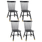 Traditional Wood Windsor Back Side Chair 19'' Wide Indoor Dining Chair Black 4 Piece Set Clearhalo ' kitchen&dining_furn' 'Dining Chairs' 'Dining Tables & Seating' 'dining_chair' 'furn' 'furn_dining_chair' 'Furniture' 'furniture_dining_chair' 'Kitchen & Dining Furniture' 'kitchen' 3621745