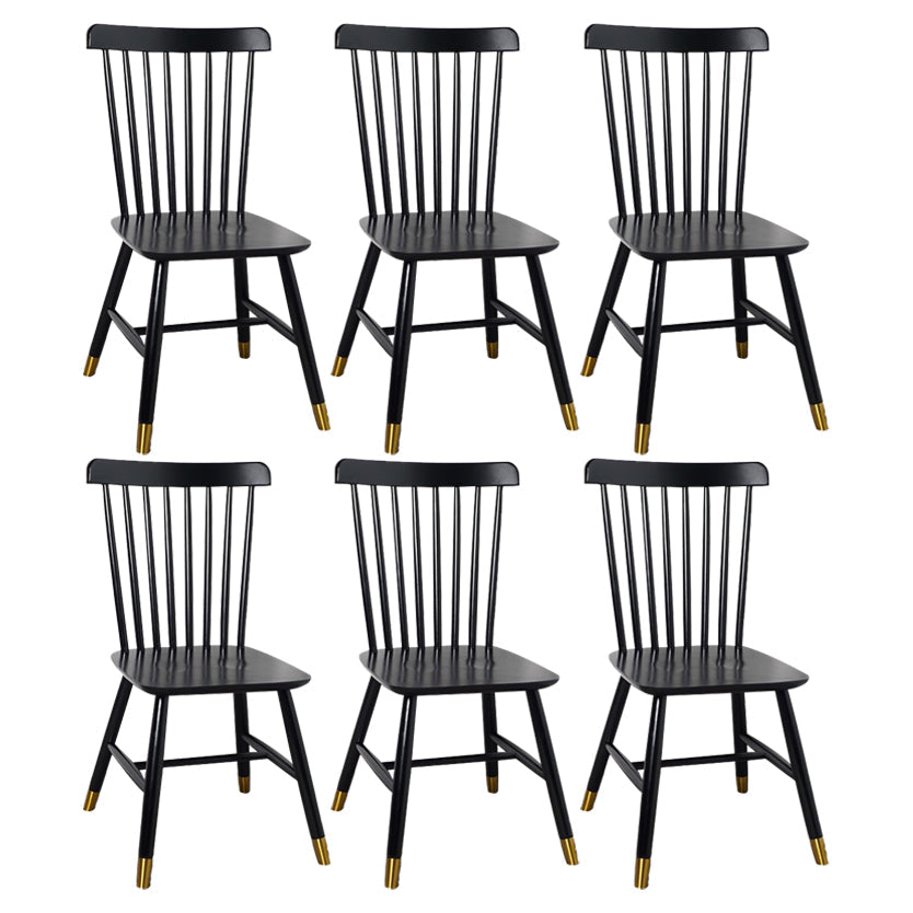 Traditional Wood Windsor Back Side Chair 19'' Wide Indoor Dining Chair Black 6 Piece Set Clearhalo ' kitchen&dining_furn' 'Dining Chairs' 'Dining Tables & Seating' 'dining_chair' 'furn' 'furn_dining_chair' 'Furniture' 'furniture_dining_chair' 'Kitchen & Dining Furniture' 'kitchen' 3621747