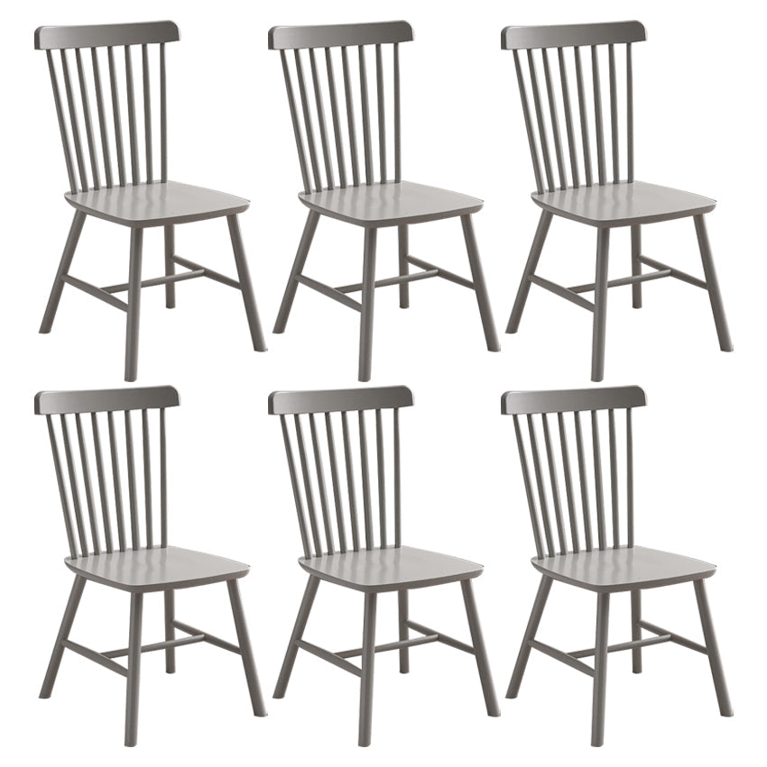 Traditional Wood Windsor Back Side Chair 19'' Wide Indoor Dining Chair Silver Gray 6 Piece Set Clearhalo ' kitchen&dining_furn' 'Dining Chairs' 'Dining Tables & Seating' 'dining_chair' 'furn' 'furn_dining_chair' 'Furniture' 'furniture_dining_chair' 'Kitchen & Dining Furniture' 'kitchen' 3621752