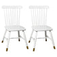 Traditional Wood Windsor Back Side Chair 19'' Wide Indoor Dining Chair White 2 Piece Set Clearhalo ' kitchen&dining_furn' 'Dining Chairs' 'Dining Tables & Seating' 'dining_chair' 'furn' 'furn_dining_chair' 'Furniture' 'furniture_dining_chair' 'Kitchen & Dining Furniture' 'kitchen' 3621761