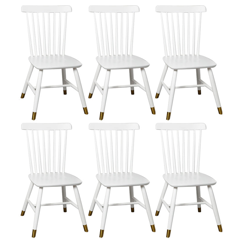 Traditional Wood Windsor Back Side Chair 19'' Wide Indoor Dining Chair White 6 Piece Set Clearhalo ' kitchen&dining_furn' 'Dining Chairs' 'Dining Tables & Seating' 'dining_chair' 'furn' 'furn_dining_chair' 'Furniture' 'furniture_dining_chair' 'Kitchen & Dining Furniture' 'kitchen' 3621763