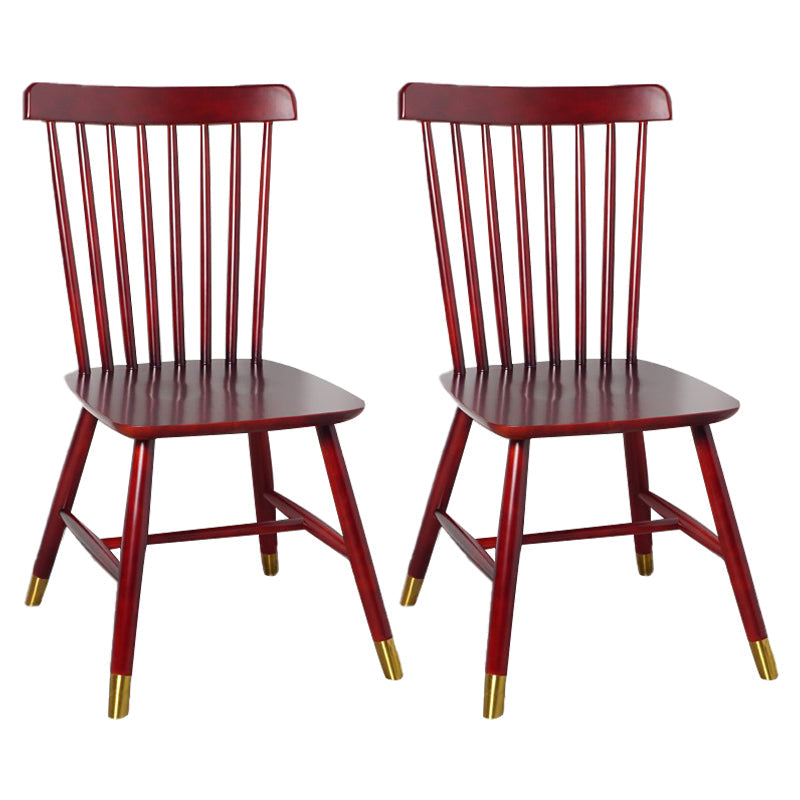 Traditional Wood Windsor Back Side Chair 19'' Wide Indoor Dining Chair Red Brown 2 Piece Set Clearhalo ' kitchen&dining_furn' 'Dining Chairs' 'Dining Tables & Seating' 'dining_chair' 'furn' 'furn_dining_chair' 'Furniture' 'furniture_dining_chair' 'Kitchen & Dining Furniture' 'kitchen' 3621764
