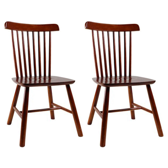 Traditional Wood Windsor Back Side Chair 19'' Wide Indoor Dining Chair Dark Brown 2 Piece Set Clearhalo ' kitchen&dining_furn' 'Dining Chairs' 'Dining Tables & Seating' 'dining_chair' 'furn' 'furn_dining_chair' 'Furniture' 'furniture_dining_chair' 'Kitchen & Dining Furniture' 'kitchen' 3621771