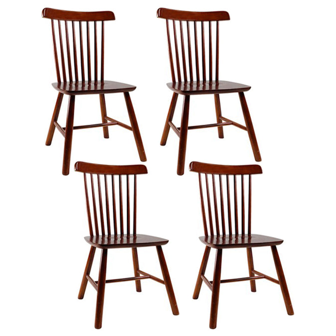 Traditional Wood Windsor Back Side Chair 19'' Wide Indoor Dining Chair Dark Brown 4 Piece Set Clearhalo ' kitchen&dining_furn' 'Dining Chairs' 'Dining Tables & Seating' 'dining_chair' 'furn' 'furn_dining_chair' 'Furniture' 'furniture_dining_chair' 'Kitchen & Dining Furniture' 'kitchen' 3621772
