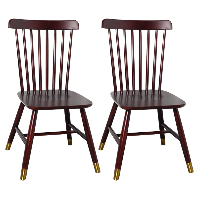 Traditional Wood Windsor Back Side Chair 19'' Wide Indoor Dining Chair Walnut 2 Piece Set Clearhalo ' kitchen&dining_furn' 'Dining Chairs' 'Dining Tables & Seating' 'dining_chair' 'furn' 'furn_dining_chair' 'Furniture' 'furniture_dining_chair' 'Kitchen & Dining Furniture' 'kitchen' 3621774