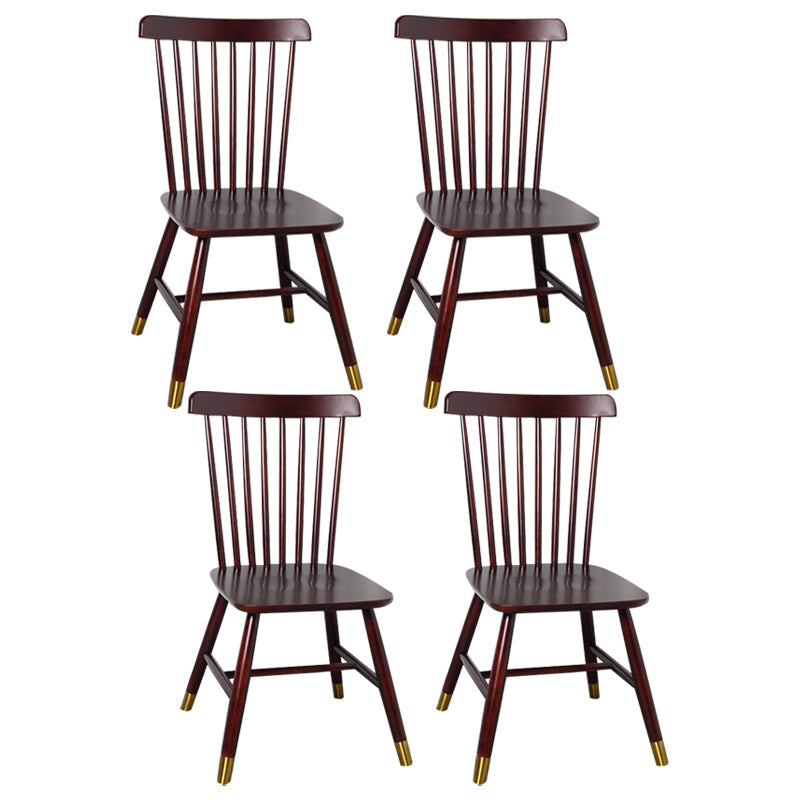 Traditional Wood Windsor Back Side Chair 19'' Wide Indoor Dining Chair Walnut 4 Piece Set Clearhalo ' kitchen&dining_furn' 'Dining Chairs' 'Dining Tables & Seating' 'dining_chair' 'furn' 'furn_dining_chair' 'Furniture' 'furniture_dining_chair' 'Kitchen & Dining Furniture' 'kitchen' 3621775
