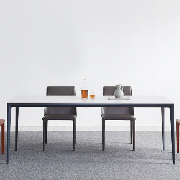Minimalist Sintered Stone Standard Dining Table Rectangle Kitchen Dining Table with 4 Legs Base Clearhalo ' dining_table' 'Dining Tables & Seating' 'Dining Tables' 'furn' 'furn_dining_table' 'Furniture' 'furniture_dining_table' 'Kitchen & Dining Furniture' 'kitchen&dining_furn' 'kitchen' 'kitchen_dining_table' 3621780