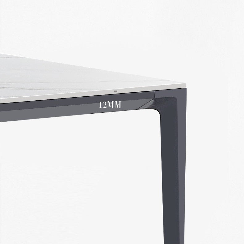 Minimalist Sintered Stone Standard Dining Table Rectangle Kitchen Dining Table with 4 Legs Base Clearhalo ' dining_table' 'Dining Tables & Seating' 'Dining Tables' 'furn' 'furn_dining_table' 'Furniture' 'furniture_dining_table' 'Kitchen & Dining Furniture' 'kitchen&dining_furn' 'kitchen' 'kitchen_dining_table' 3621783