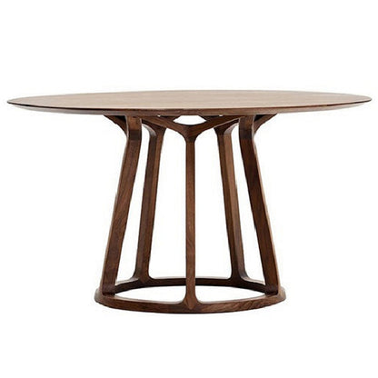 Round Pine Solid Wood Table Modern Dining Table with Wooden Pedestal for Restaurant Without Chairs Clearhalo ' dining_table' 'Dining Tables & Seating' 'Dining Tables' 'furn' 'furn_dining_table' 'Furniture' 'furniture_dining_table' 'Kitchen & Dining Furniture' 'kitchen&dining_furn' 'kitchen' 'kitchen_dining_table' 3621800