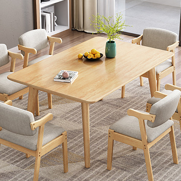 Modern Wooden Dining Table Rectangle Table with 4 Legs for Dinning Room Clearhalo ' dining_table' 'Dining Tables & Seating' 'Dining Tables' 'furn' 'furn_dining_table' 'Furniture' 'furniture_dining_table' 'Kitchen & Dining Furniture' 'kitchen&dining_furn' 'kitchen' 'kitchen_dining_table' 3621807