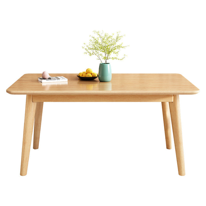 Modern Wooden Dining Table Rectangle Table with 4 Legs for Dinning Room Natural Without Chairs Clearhalo ' dining_table' 'Dining Tables & Seating' 'Dining Tables' 'furn' 'furn_dining_table' 'Furniture' 'furniture_dining_table' 'Kitchen & Dining Furniture' 'kitchen&dining_furn' 'kitchen' 'kitchen_dining_table' 3621811