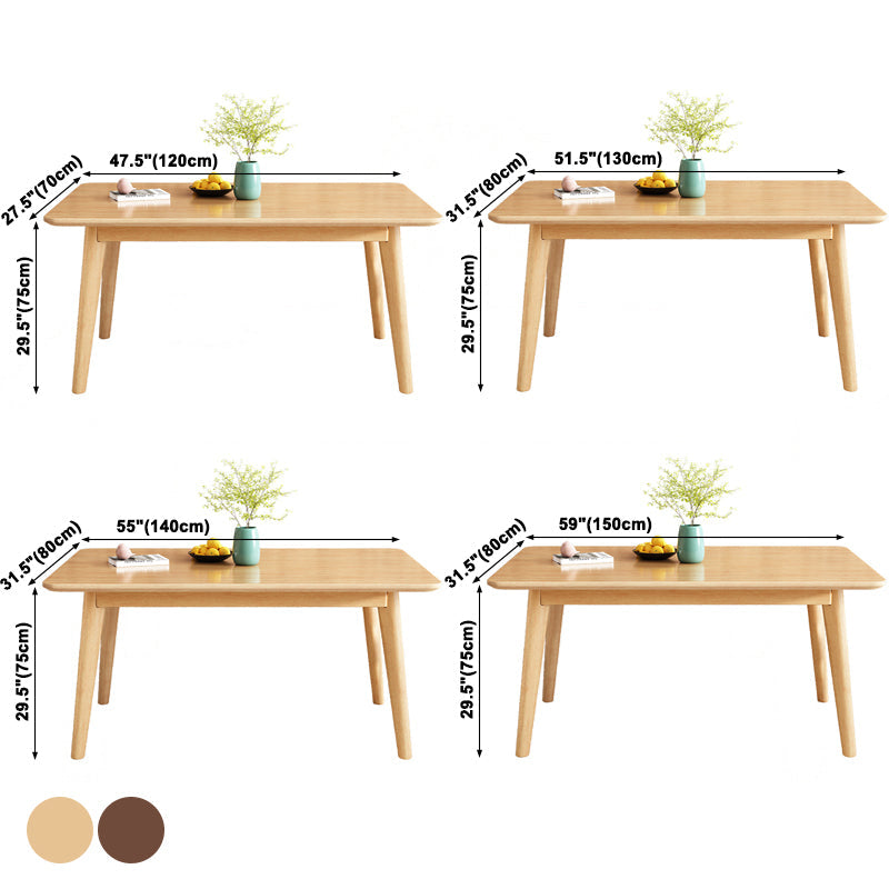 Modern Wooden Dining Table Rectangle Table with 4 Legs for Dinning Room Clearhalo ' dining_table' 'Dining Tables & Seating' 'Dining Tables' 'furn' 'furn_dining_table' 'Furniture' 'furniture_dining_table' 'Kitchen & Dining Furniture' 'kitchen&dining_furn' 'kitchen' 'kitchen_dining_table' 3621815