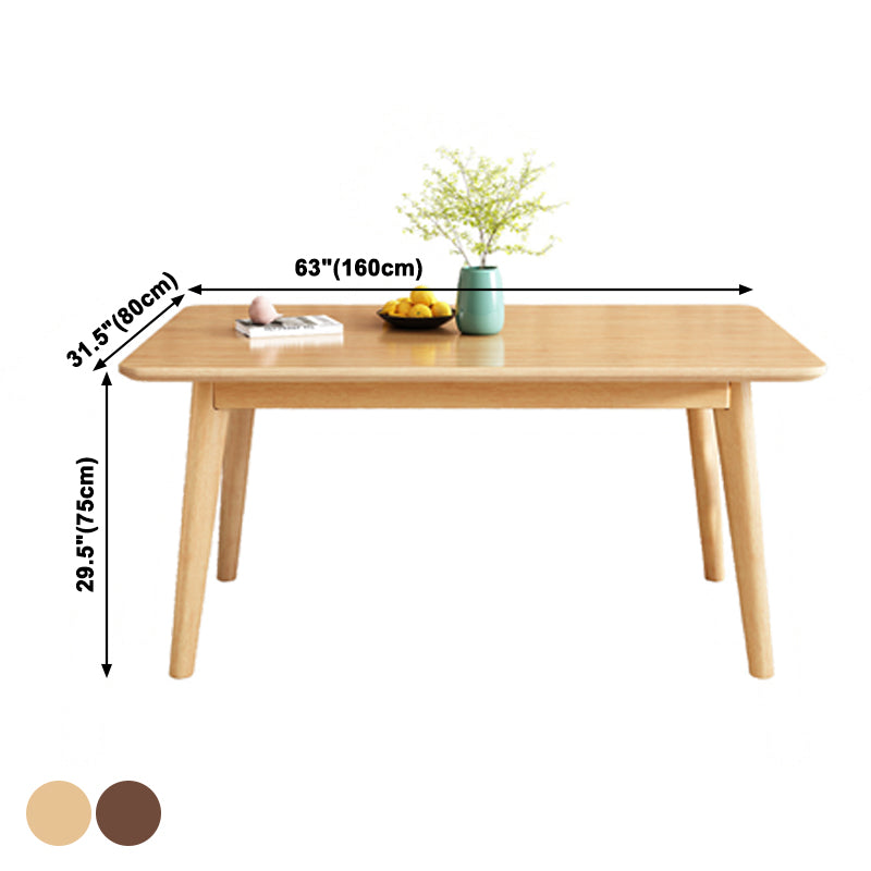 Modern Wooden Dining Table Rectangle Table with 4 Legs for Dinning Room Clearhalo ' dining_table' 'Dining Tables & Seating' 'Dining Tables' 'furn' 'furn_dining_table' 'Furniture' 'furniture_dining_table' 'Kitchen & Dining Furniture' 'kitchen&dining_furn' 'kitchen' 'kitchen_dining_table' 3621816