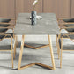 Metal Contemporary Rectangular Dining Table Sintered Stone Table with SledBase Clearhalo ' dining_table' 'Dining Tables & Seating' 'Dining Tables' 'furn' 'furn_dining_table' 'Furniture' 'furniture_dining_table' 'Kitchen & Dining Furniture' 'kitchen&dining_furn' 'kitchen' 'kitchen_dining_table' 3621822