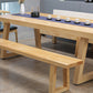 Modern Pine Solid Wood Table Rectangle Dining Table with Double Pedestal Base Clearhalo ' dining_table' 'Dining Tables & Seating' 'Dining Tables' 'furn' 'furn_dining_table' 'Furniture' 'furniture_dining_table' 'Kitchen & Dining Furniture' 'kitchen&dining_furn' 'kitchen' 'kitchen_dining_table' 3621834