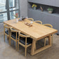 Modern Pine Solid Wood Table Rectangle Dining Table with Double Pedestal Base Clearhalo ' dining_table' 'Dining Tables & Seating' 'Dining Tables' 'furn' 'furn_dining_table' 'Furniture' 'furniture_dining_table' 'Kitchen & Dining Furniture' 'kitchen&dining_furn' 'kitchen' 'kitchen_dining_table' 3621836