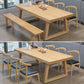 Modern Pine Solid Wood Table Rectangle Dining Table with Double Pedestal Base Clearhalo ' dining_table' 'Dining Tables & Seating' 'Dining Tables' 'furn' 'furn_dining_table' 'Furniture' 'furniture_dining_table' 'Kitchen & Dining Furniture' 'kitchen&dining_furn' 'kitchen' 'kitchen_dining_table' 3621838