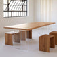 Contemporary Rectangle Standard Dining Table Solid Wood Dining Table with Double Pedestal Base Clearhalo ' dining_table' 'Dining Tables & Seating' 'Dining Tables' 'furn' 'furn_dining_table' 'Furniture' 'furniture_dining_table' 'Kitchen & Dining Furniture' 'kitchen&dining_furn' 'kitchen' 'kitchen_dining_table' 3621842