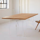 Contemporary Rectangle Standard Dining Table Solid Wood Dining Table with Double Pedestal Base Clearhalo ' dining_table' 'Dining Tables & Seating' 'Dining Tables' 'furn' 'furn_dining_table' 'Furniture' 'furniture_dining_table' 'Kitchen & Dining Furniture' 'kitchen&dining_furn' 'kitchen' 'kitchen_dining_table' 3621844