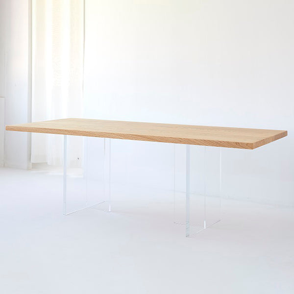 Contemporary Rectangle Standard Dining Table Solid Wood Dining Table with Double Pedestal Base Clearhalo ' dining_table' 'Dining Tables & Seating' 'Dining Tables' 'furn' 'furn_dining_table' 'Furniture' 'furniture_dining_table' 'Kitchen & Dining Furniture' 'kitchen&dining_furn' 'kitchen' 'kitchen_dining_table' 3621845