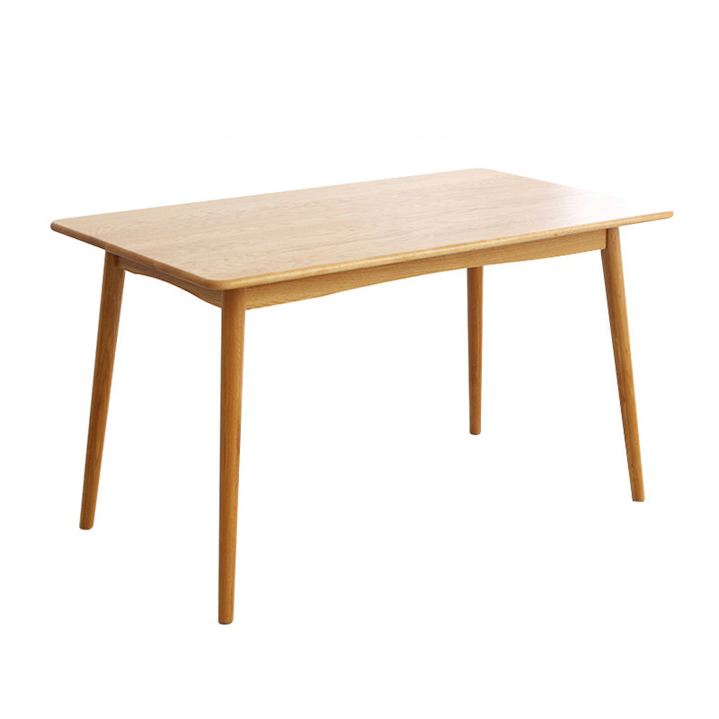Oak Solid Wood Dining Table Simple Style Rectangle Dining Site Table with 4 Legs Without Chairs Clearhalo ' dining_table' 'Dining Tables & Seating' 'Dining Tables' 'furn' 'furn_dining_table' 'Furniture' 'furniture_dining_table' 'Kitchen & Dining Furniture' 'kitchen&dining_furn' 'kitchen' 'kitchen_dining_table' 3621863