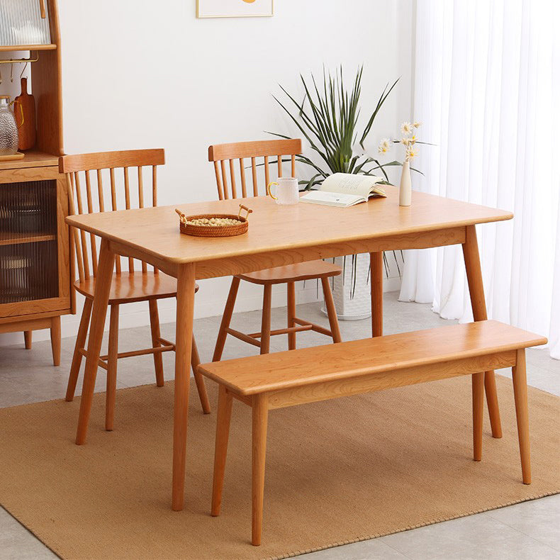 Oak Solid Wood Dining Table Simple Style Rectangle Dining Site Table with 4 Legs Clearhalo ' dining_table' 'Dining Tables & Seating' 'Dining Tables' 'furn' 'furn_dining_table' 'Furniture' 'furniture_dining_table' 'Kitchen & Dining Furniture' 'kitchen&dining_furn' 'kitchen' 'kitchen_dining_table' 3621870