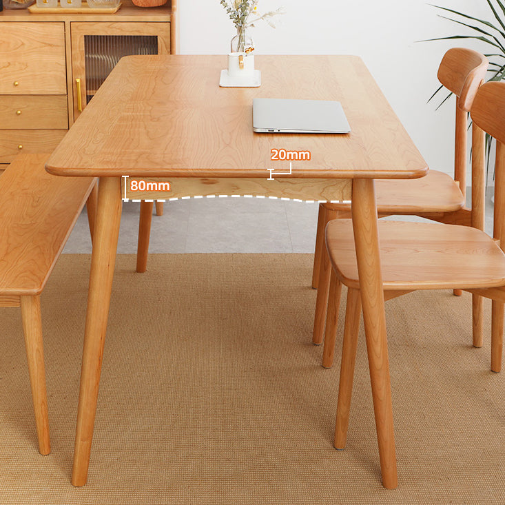 Oak Solid Wood Dining Table Simple Style Rectangle Dining Site Table with 4 Legs Clearhalo ' dining_table' 'Dining Tables & Seating' 'Dining Tables' 'furn' 'furn_dining_table' 'Furniture' 'furniture_dining_table' 'Kitchen & Dining Furniture' 'kitchen&dining_furn' 'kitchen' 'kitchen_dining_table' 3621871
