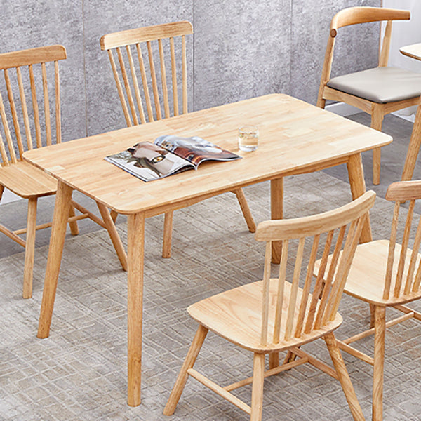 Simplicity Style Solid Wood Dining Table Rectangle and Square Dining Table with 4 Legs Base Clearhalo ' dining_table' 'Dining Tables & Seating' 'Dining Tables' 'furn' 'furn_dining_table' 'Furniture' 'furniture_dining_table' 'Kitchen & Dining Furniture' 'kitchen&dining_furn' 'kitchen' 'kitchen_dining_table' 3621874