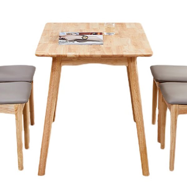 Simplicity Style Solid Wood Dining Table Rectangle and Square Dining Table with 4 Legs Base Clearhalo ' dining_table' 'Dining Tables & Seating' 'Dining Tables' 'furn' 'furn_dining_table' 'Furniture' 'furniture_dining_table' 'Kitchen & Dining Furniture' 'kitchen&dining_furn' 'kitchen' 'kitchen_dining_table' 3621875