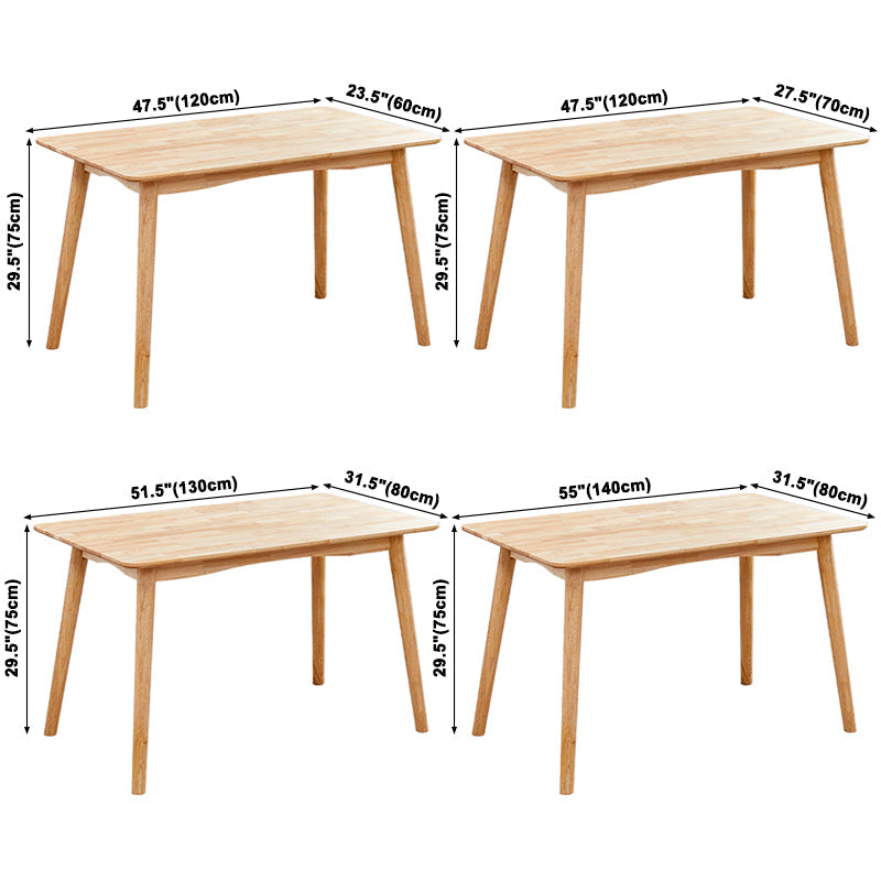Simplicity Style Solid Wood Dining Table Rectangle and Square Dining Table with 4 Legs Base Clearhalo ' dining_table' 'Dining Tables & Seating' 'Dining Tables' 'furn' 'furn_dining_table' 'Furniture' 'furniture_dining_table' 'Kitchen & Dining Furniture' 'kitchen&dining_furn' 'kitchen' 'kitchen_dining_table' 3621881